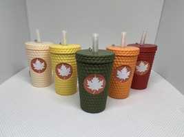 5 pack Fall Collection Studded Coffee Tumbler Keychain w/ Screw Top Lid!! - £14.70 GBP