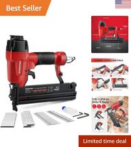 Pneumatic Brad Nailer, 18 GA, 2 in 1 Nail Gun and Crown Stapler, with 40... - $104.52