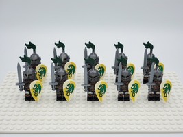 10pcs/set Green Dragon Knights Army Kingdoms Castles Custom Minifigures Toys - £16.73 GBP