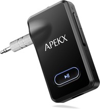 Apekx Bluetooth Adapter For Car, Wireless 3.5Mm Aux Hi-Fi Audio Receiver... - £25.96 GBP