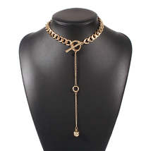 18K Gold-Plated Bead Drop Necklace - £10.97 GBP