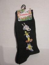 NWT - Nickelodeon Rocko&#39;s Modern Life Images Adult Size 6-12 Charcoal Gray Socks - £4.49 GBP