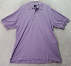 Page &amp; Tuttle Polo Shirt Men&#39;s Large Purple Cotton Golf Performance Shor... - $13.96