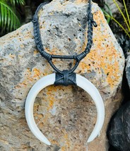 Hawaiian Store Authentic Boar&#39;s Puaʻa Tusk Necklace Polynesian and Micro... - $49.99