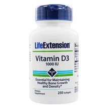 Life Extension Vitamin D3 1000 IU, 250 Softgels - £9.14 GBP