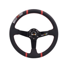 Brand New 350mm 14&#39; Deep Dish Racing Ralliart Black Steering Wheel PVC Leather B - £54.99 GBP