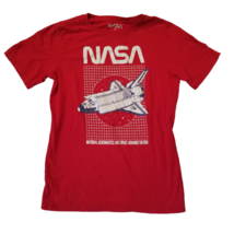 Teen Unisex Graphic T Tshirt XL NASA Red Spaceship Space Shuttle Juniors Tagless - $14.94