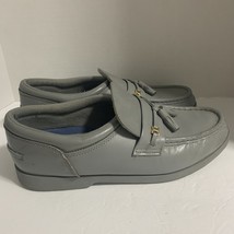 DR. SCHOLLS MENS 11 3E GRAY ORTHOPEDIC DIABETIC SHOES PENNY LOAFER SLIP ON - $35.06