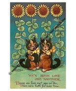 rp12846 - Louis Wain Cats - We Both Love One Another - print 6x4 - $52.81 MXN