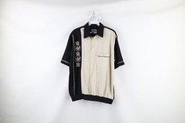 Vintage 90s Streetwear Mens Small Faded Color Block Hawaiian Pullover Polo Shirt - £34.91 GBP