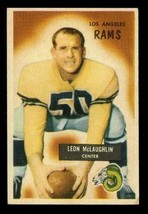 Vintage Football Card 1955 Bowman #88 Leon Mclaughlin Los Angeles Rams Center - £8.57 GBP