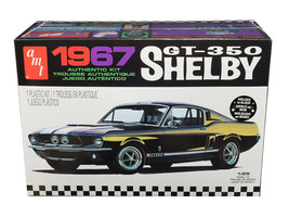 Skill 2 Model Kit 1967 Ford Mustang Shelby GT350 Black 1/25 Scale Model AMT - $42.57