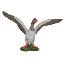 Schleich Grey Goose Gander #13679 Wings Out Bird Animal Figure - £11.91 GBP