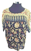 Jane Ashley Blouse Women&#39;s Size Small Embellished Pullover Multicolor Fl... - £11.99 GBP