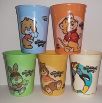 Vintage 80s Wendy&#39;s Kids Meal The Good Stuff Gang 1980&#39;s Set of 5 Drinking Cups - £23.74 GBP