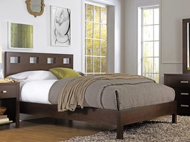 Modus Furniture Solid-Wood Bed, Full, Riva - Chocolate Brown - £820.96 GBP