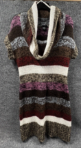Rue21 Sweater Knit Bodycon Womens XL Dress Striped Cowl Neck Short Sleev... - £17.51 GBP