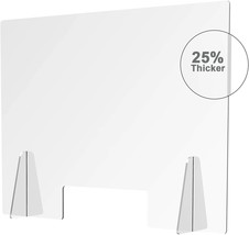 Sneeze Guard Plexiglass Table Desk Counter Acrylic Shield by MIRUSA 24 x... - $59.39+