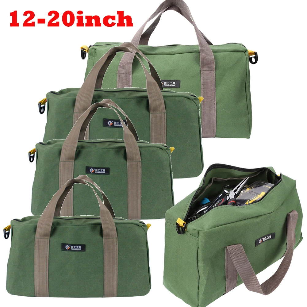 Cylinder Camping Tool Storage Bag Canvas Tent Ground Nail Wind Rope Hammer Pouch - £6.47 GBP+