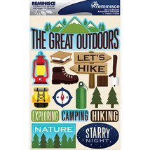 Reminisce Signature Series Dimensional Stickers 4.5&quot;X6&quot; Great Outdoors - $19.18