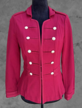 White House Black Market Raspberry Red Military Style Jacket - Women&#39;s S... - $71.20