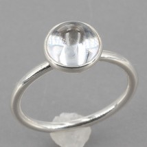Pandora Sterling Silver Poetic Droplet Clear CZ Cabochon Stackable Ring Size 7 - £17.29 GBP