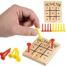 Wooden Tic Tac Toe Game - Game Includes Pegs and Instructions - Travel Game - £1.74 GBP