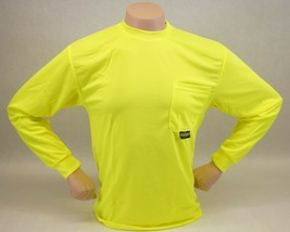NEW Radians Radwear Non-Rated ST21 Long Sleeve Mesh T-Shirt Yellow Safet... - $14.84