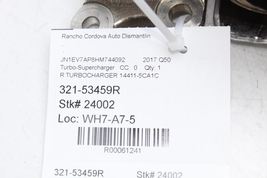 Right Passenger Turbo Turbocharger 3.0L VR30DDTT Fits 16-19 Q50 61241 image 12