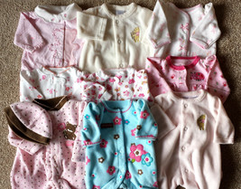 Girl&#39;s Size P Preemie One Piece Footed Pajama Carter&#39;s Etc Ur Pick Assortment - £8.03 GBP+