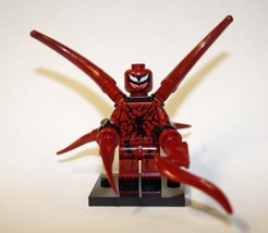 Building Block Carnage Deluxe Marvel Spider Man Minifigure Custom - £5.53 GBP