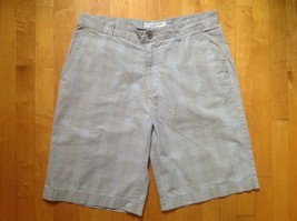 Old Navy Men&#39;s Size 34 Plaid Shorts Blue/Gray - $14.54