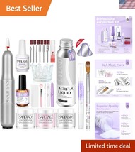 Deluxe Acrylic Nail Kit with Drill: Powder, Liquid &amp; Lamp for Perfect Nails - $45.00