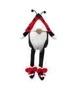 Gnome T4583 Lady Bug Slippers and Hat White Beard Wood Nose 13&quot; H - £27.69 GBP