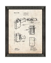 An item in the Art category: Pocket Lighter Patent Print Old Look with Black Wood Frame