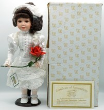 Vintage Heritage Signature Collection Porcelain Rose Doll #12354 in Box w/ Stand - £11.95 GBP