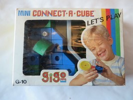 GIGO BLOCKS vintage mini connect a cube G-10 let&#39;s play vintage play set... - $12.16