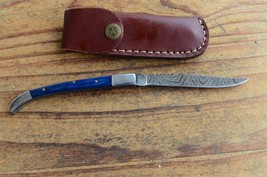 damascus custom made folding knife Laguiole Type From The Eagle Collection M4120 - £23.72 GBP