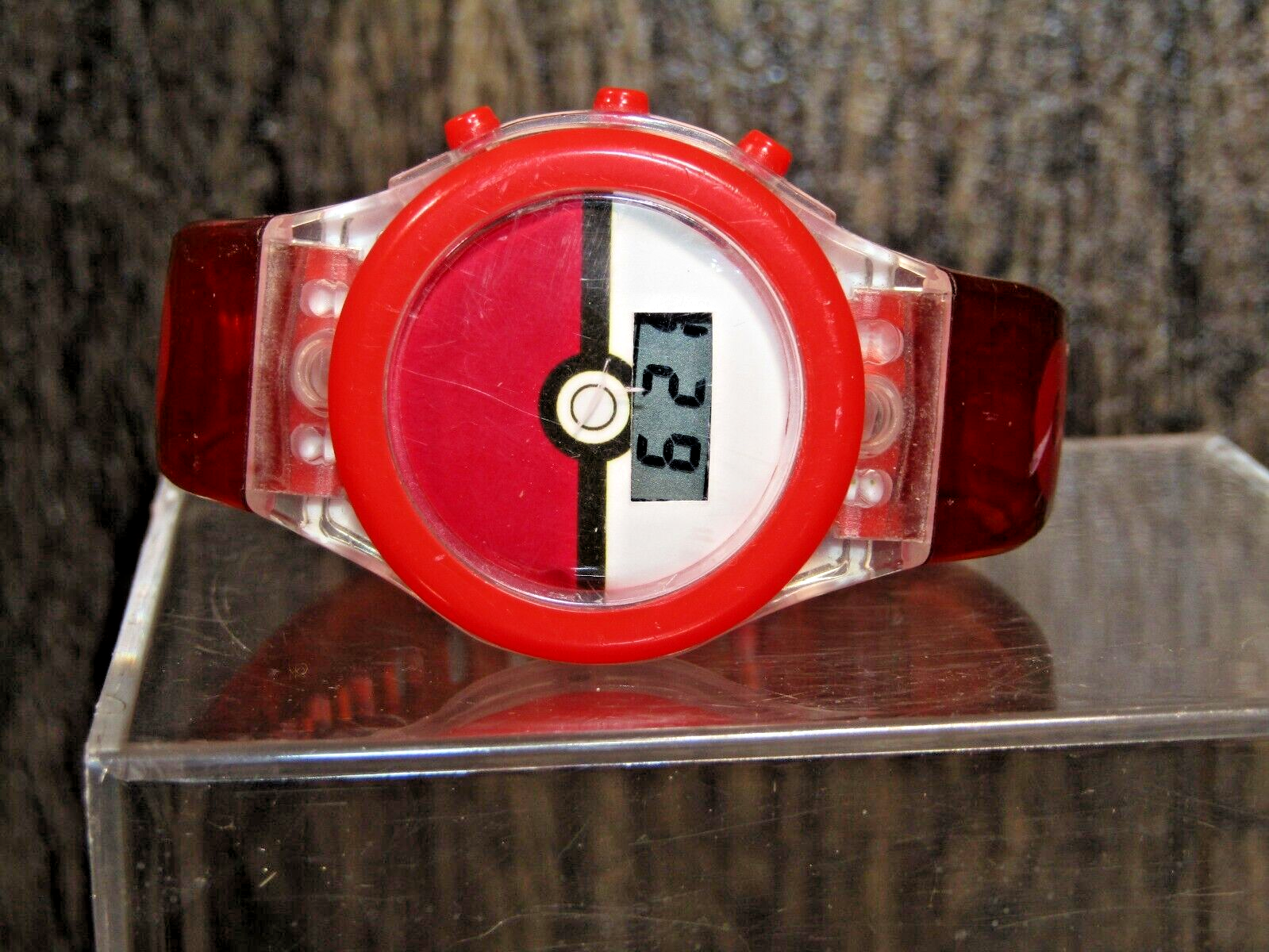 Primary image for 2016 Pokemon PokeBall Accutime Digital Light Up Watch Red Nintendo Tested