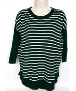 J Crew Womens Pullover Crew Neck Sweater Size XXS Black White Striped - $23.05 CAD