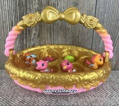 Hatchimals CollEGGtibles Bunny Family Spring Basket Gold &amp; Pink EASTER - £10.90 GBP