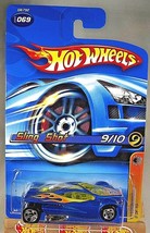 2005 Hot Wheels #69 Track Aces 9/10 SLING SHOT Blue w/Chrome 5 Spoke Wheels - $8.25