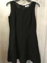Calvin Klein Women&#39;s Dress Black Linen Blend Dress Size 8 - $30.94