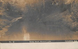 Columbus Nebraska~Shady Nook At Stevens LAKE-OLSON Real Photo 1908 Pmk Postcard - £8.08 GBP