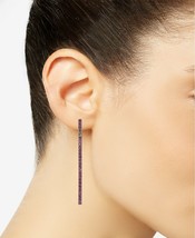 International Concepts Hematite-Tone Pave Stick Linear Drop Earrings - $11.88