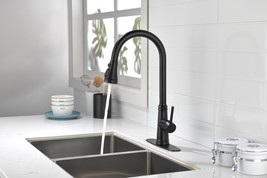 Touch Kitchen Faucet with Pull Down Sprayer Stainless Steel - Matte Black - $151.82