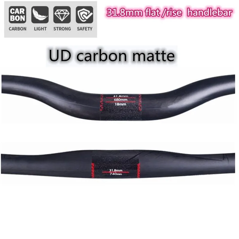 UD   handlebar Matte Full   Mountain Bicycle Straight Flat/Bend Riser Ha... - $160.21