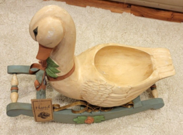 Midwest Cannon Falls GOOSE ROCKER PLANTER Hand Crafted Vintage Bird - £103.66 GBP