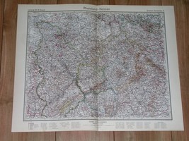 1932 Original Vintage Map Of Rhineland Rheinland Ruhrgebiet Frankfurt Germany - £14.42 GBP