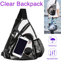 Clear PVC Tote Pack Shoulder Bag Transparent Handbag Purse NFL Stadium S... - £22.77 GBP